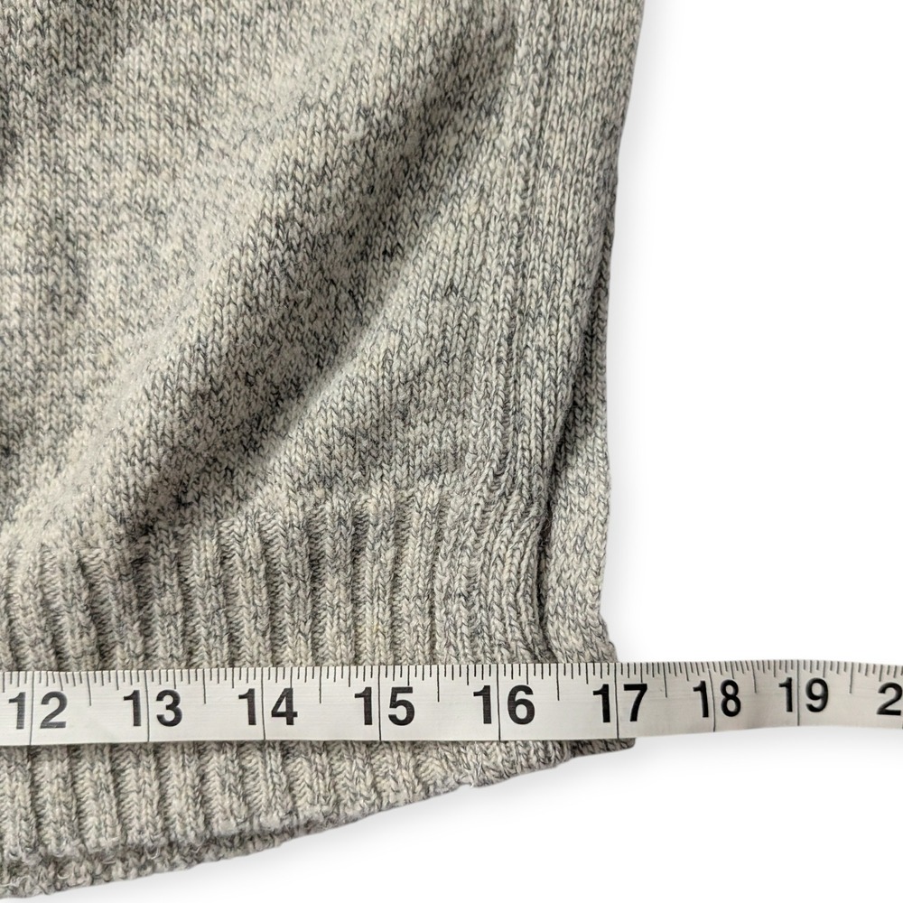 Womens Heather Grey Marl Knit Crewneck Sweater‎ Vest Side Buttons Sleeveless Top - Picture 8 of 9